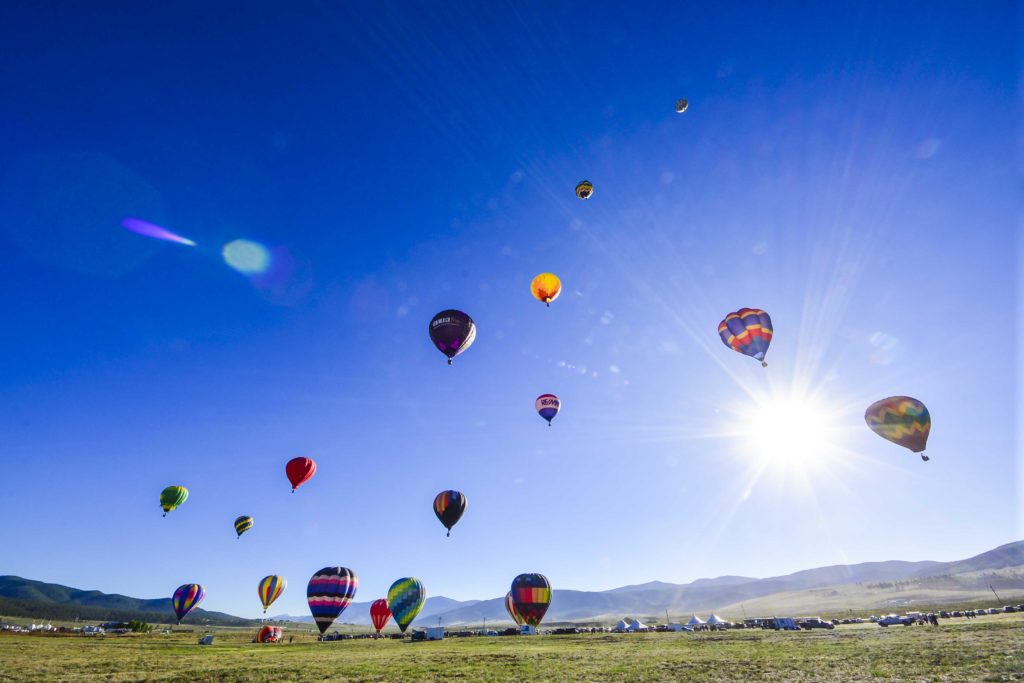 hot-air balloons