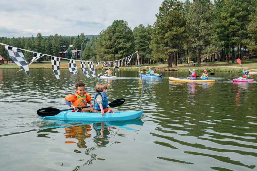 Boys in Kayak at Monte Verde Lake Regatta