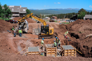 The bottom terminal base foundations.